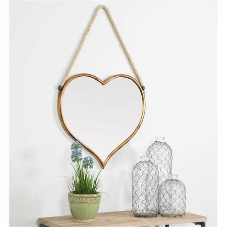 CHESTERFIELD LEATHER Kiera Heart Wall Mirror, Gold CH2522547